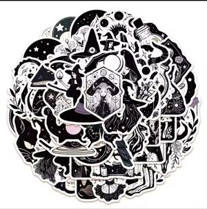 2/$10  25 Piece Gothic Witchy Sticker Set